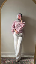 Blush Pink Satin Blouse